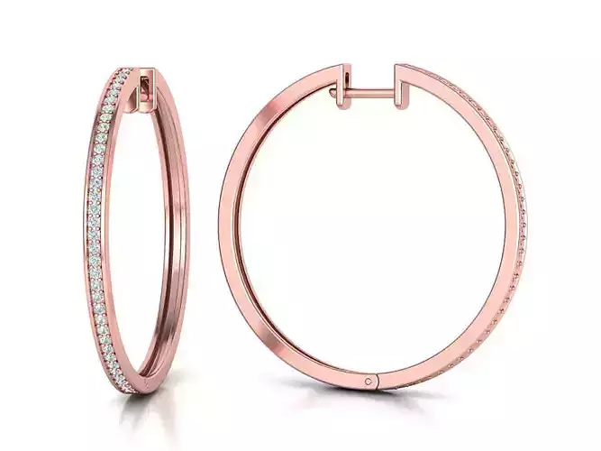 Hoop Earrings 35mm 3dmodel printable