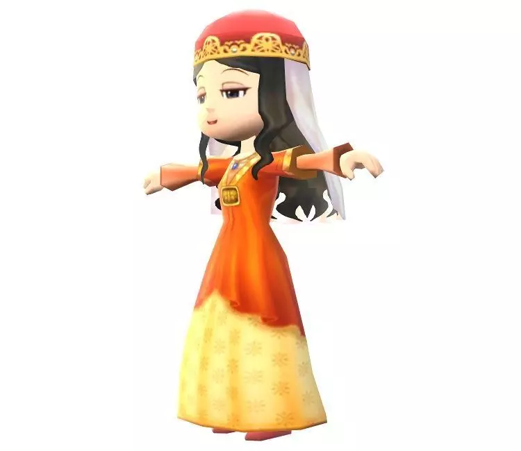 Lowpoly Character Cartoon - C04 Low-poly 3D model_0