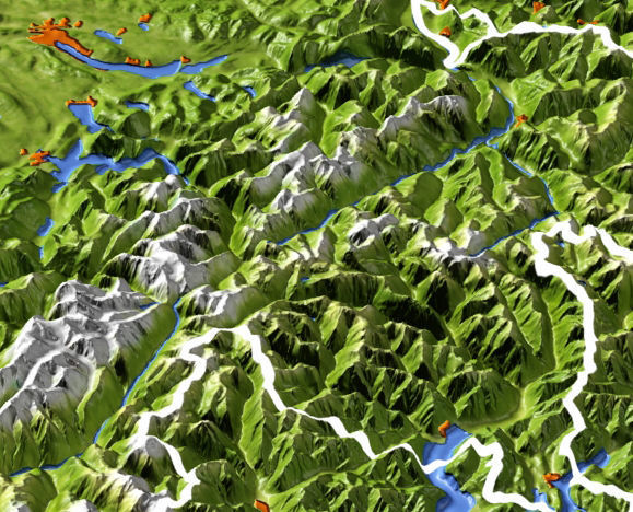 Switzerland High resolution 3D relief maps 3D model_2
