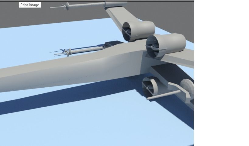 Combat plane Low-poly 3D model_1