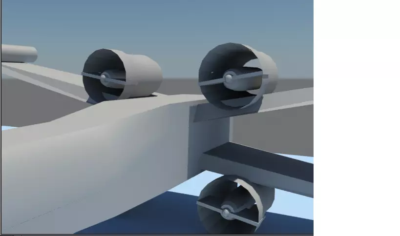 Combat plane Low-poly 3D model_0