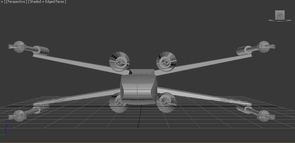 Combat plane Low-poly 3D model_6