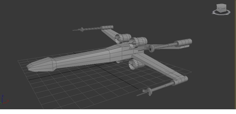 Combat plane Low-poly 3D model_5