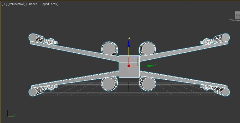 Combat plane Low-poly 3D model_3