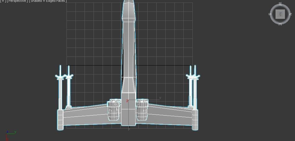 Combat plane Low-poly 3D model_2