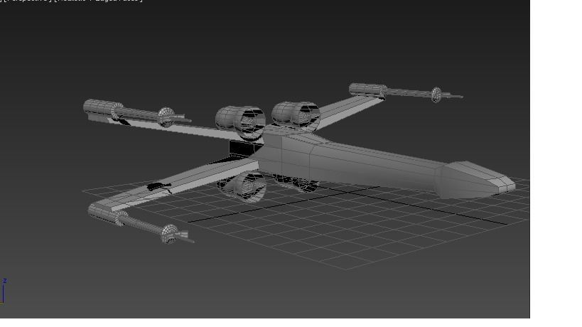 Combat plane Low-poly 3D model_4