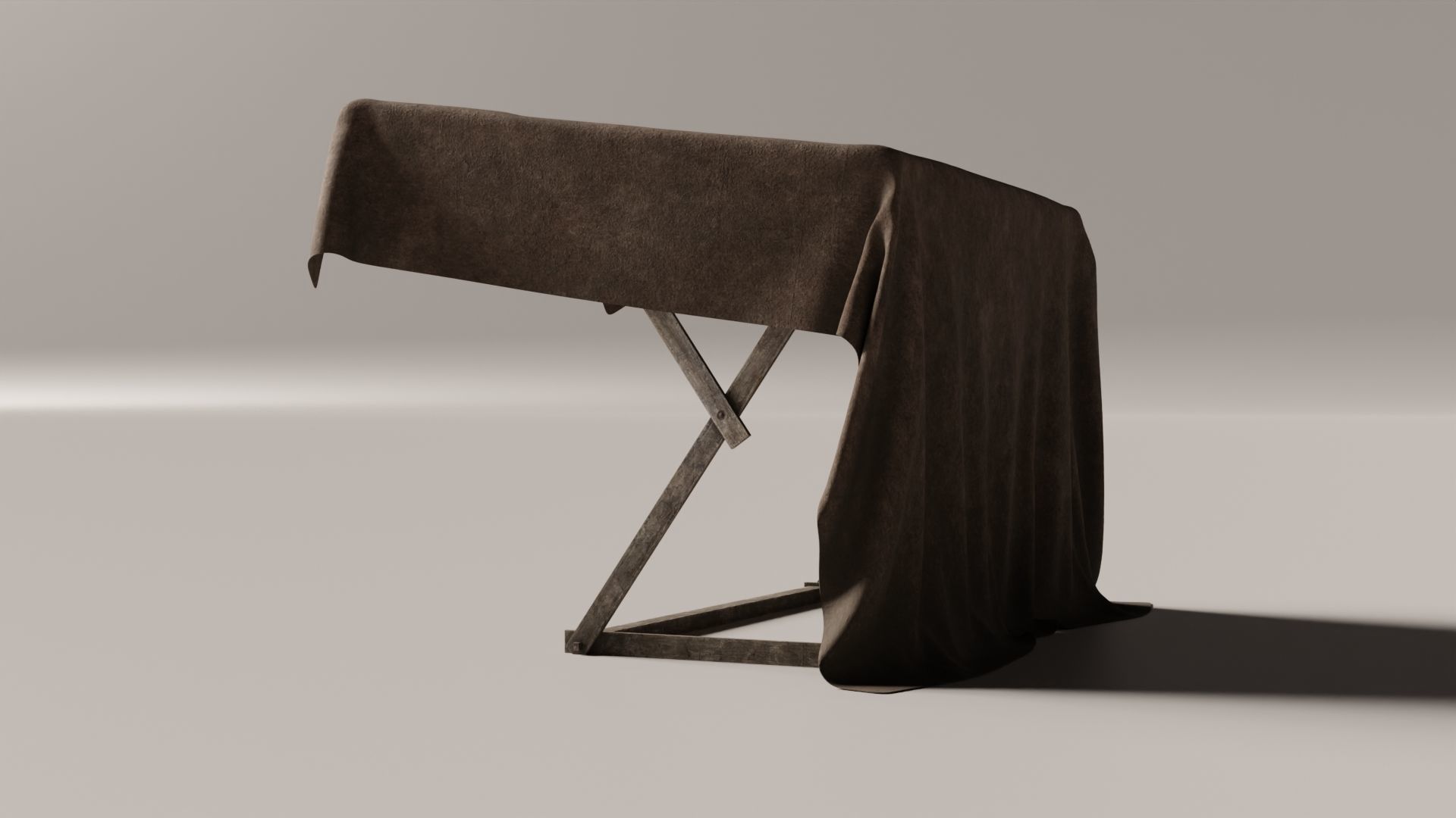 Medieval Market Stall Low-poly 3D model_16