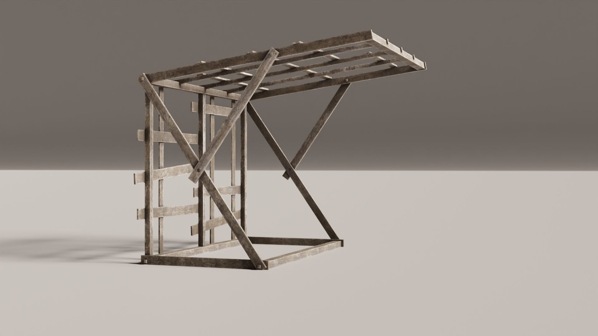 Medieval Market Stall Low-poly 3D model_17