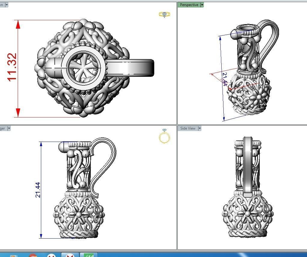 Jug pendant 3D print model_1