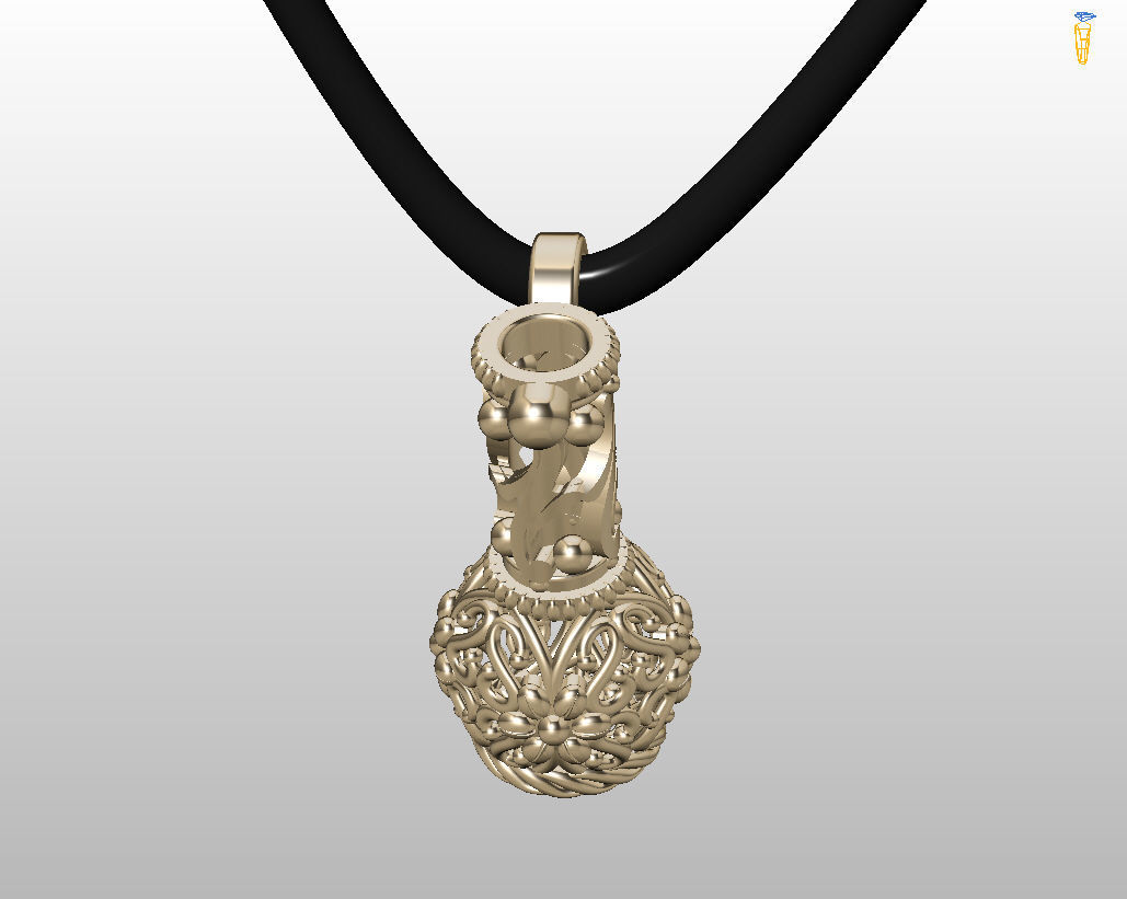 Jug pendant 3D print model_7