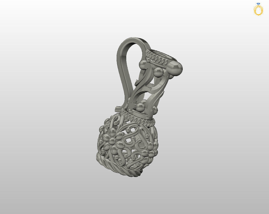 Jug pendant 3D print model_30