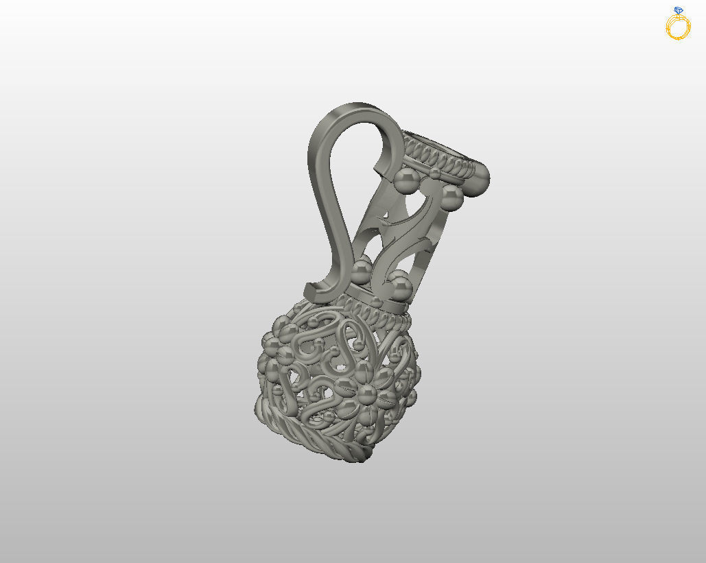 Jug pendant 3D print model_29