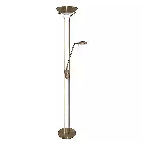 Antique Brass Hannum 183cm Uplighter Floor Lamp Free 3D model
