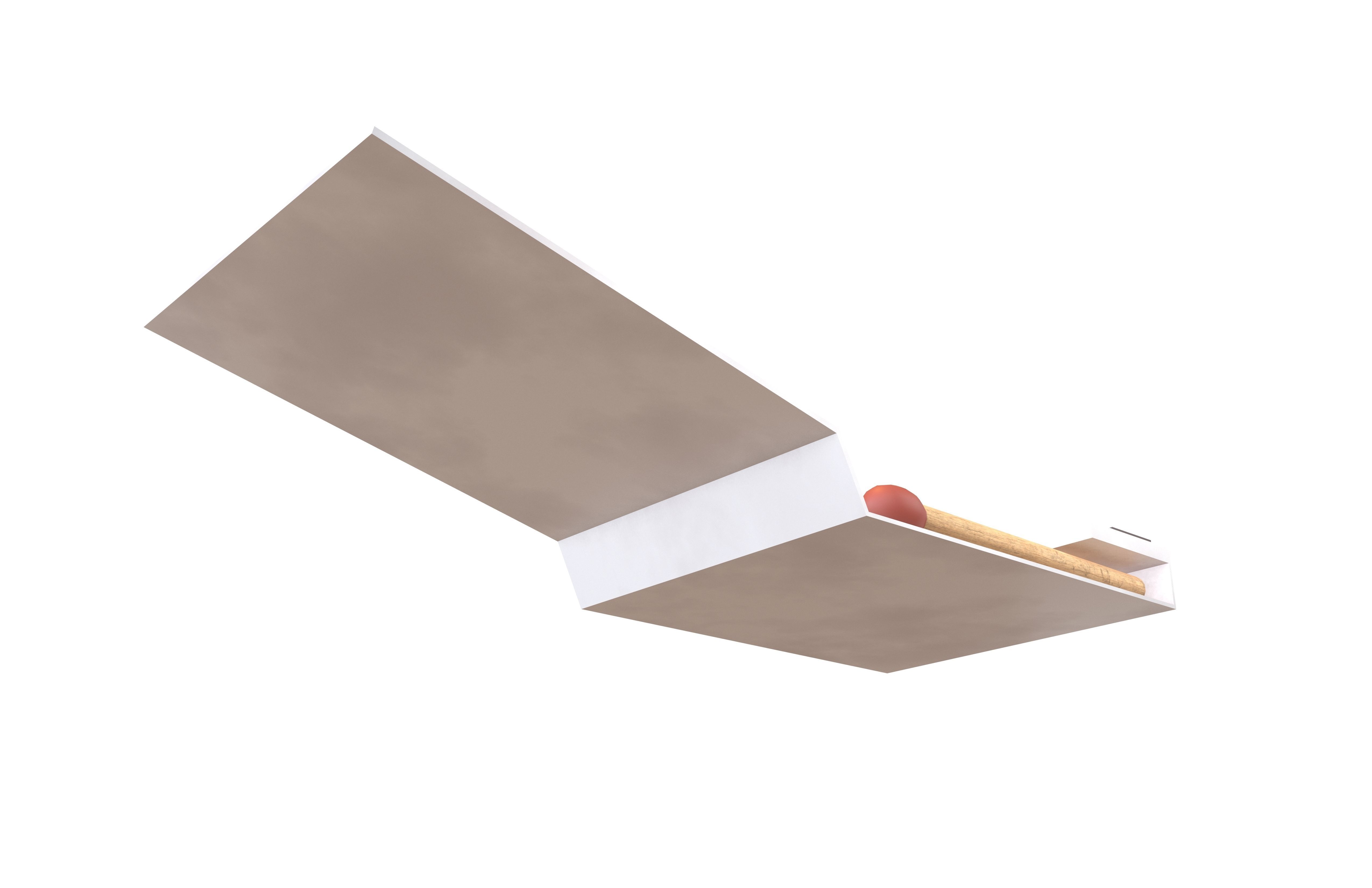 Book Of Matches v2 001 Low-poly 3D model_3