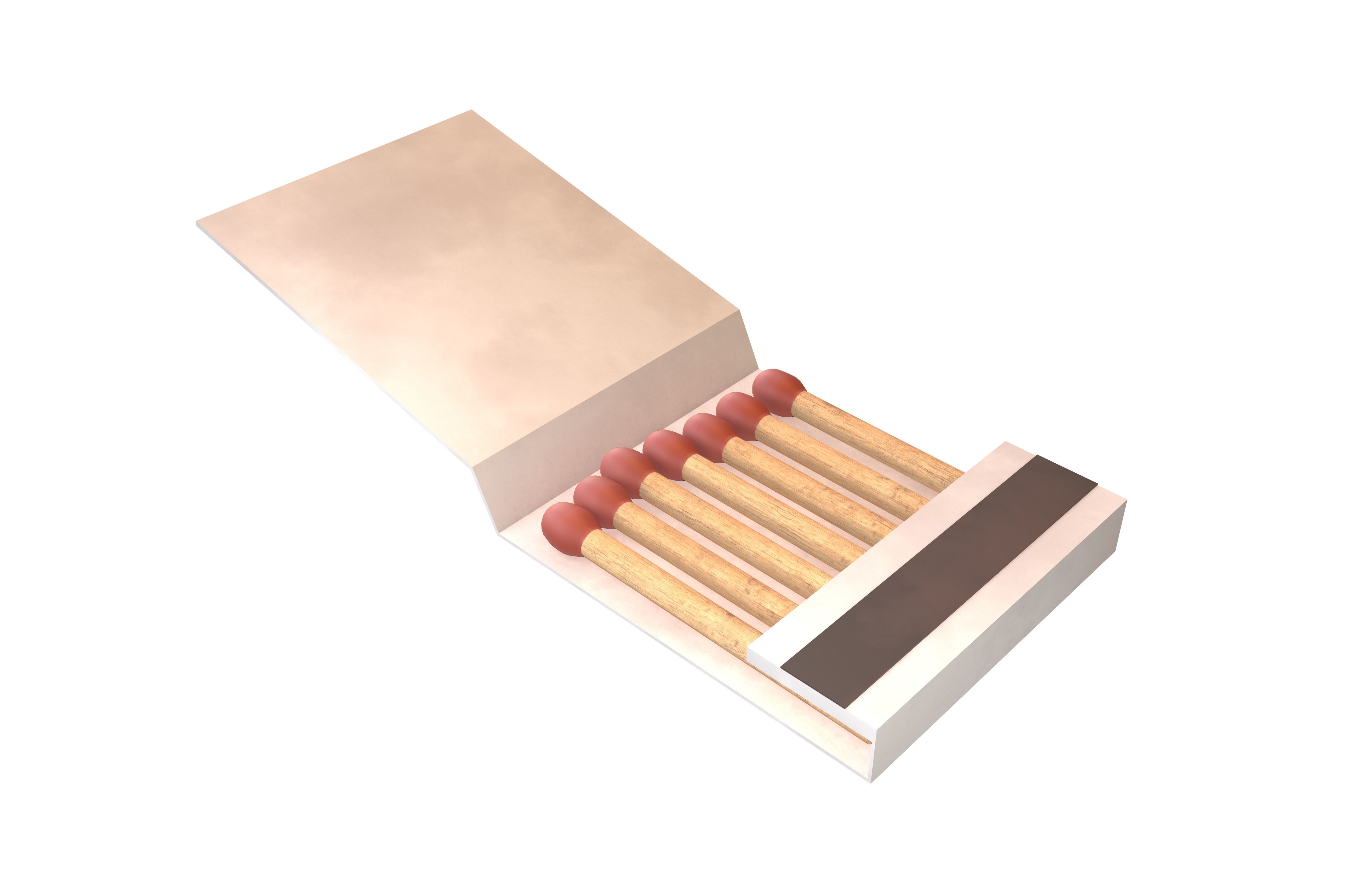 Book Of Matches v2 001 Low-poly 3D model_2