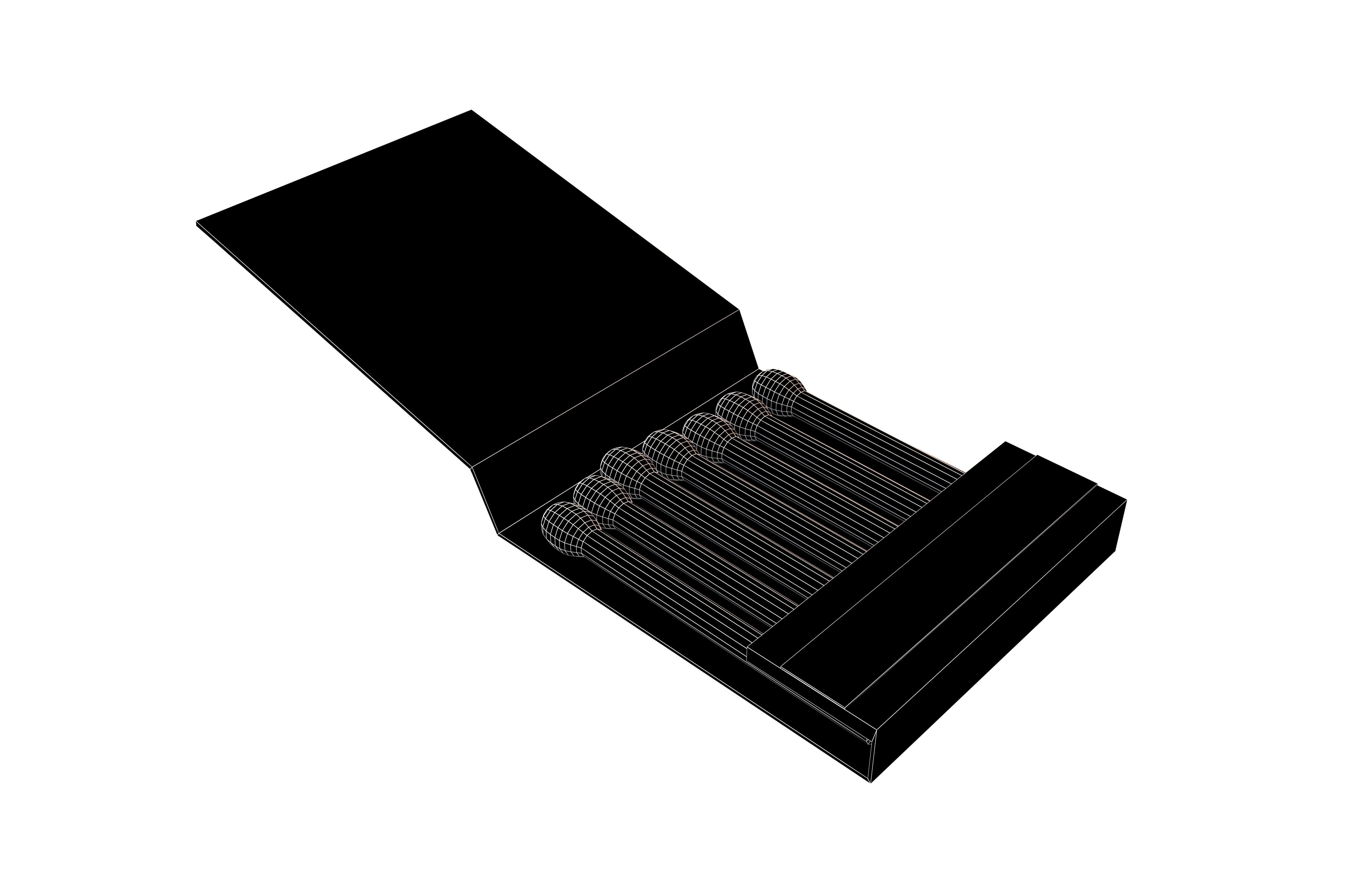 Book Of Matches v2 001 Low-poly 3D model_6