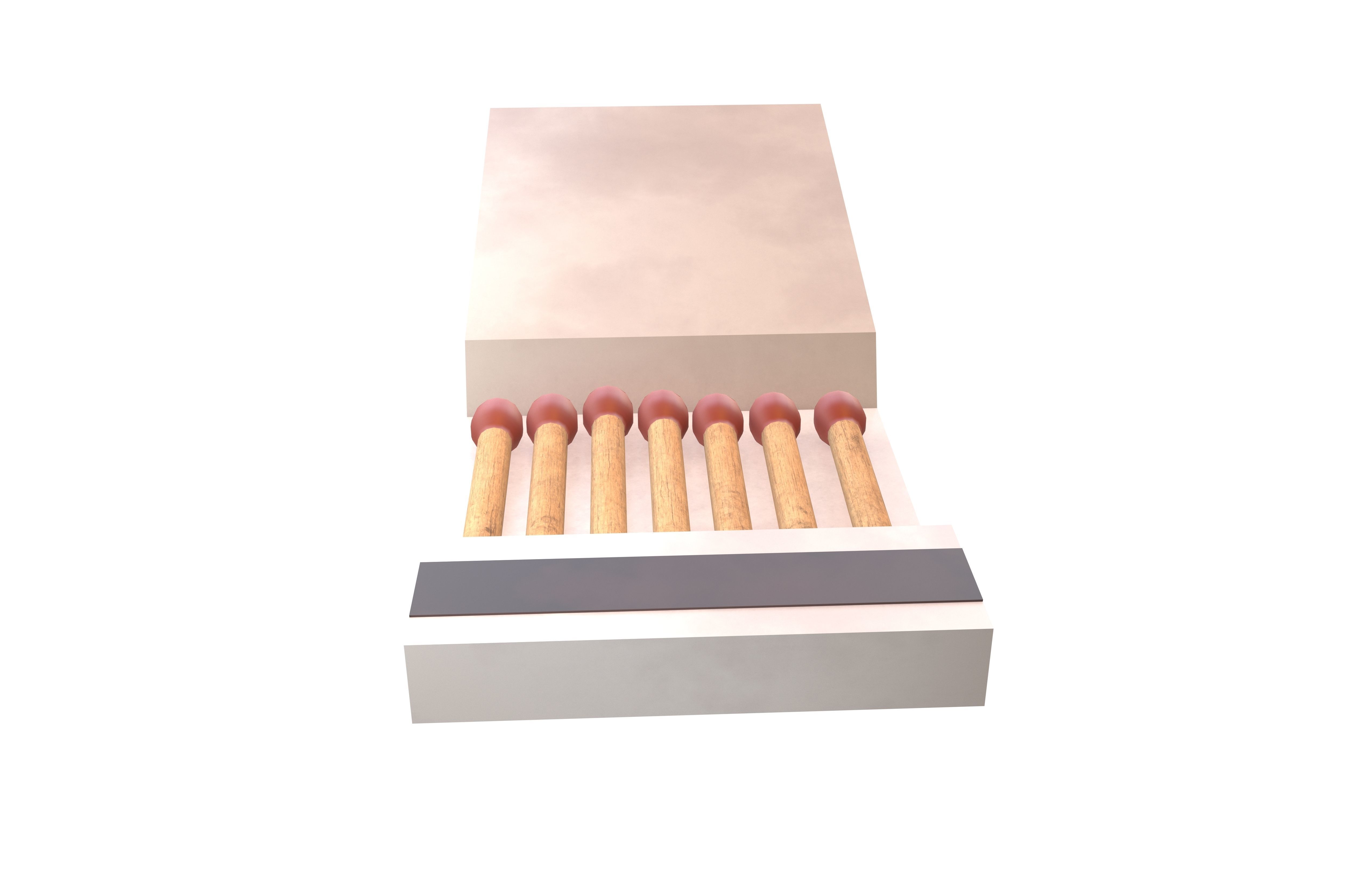 Book Of Matches v2 001 Low-poly 3D model_1