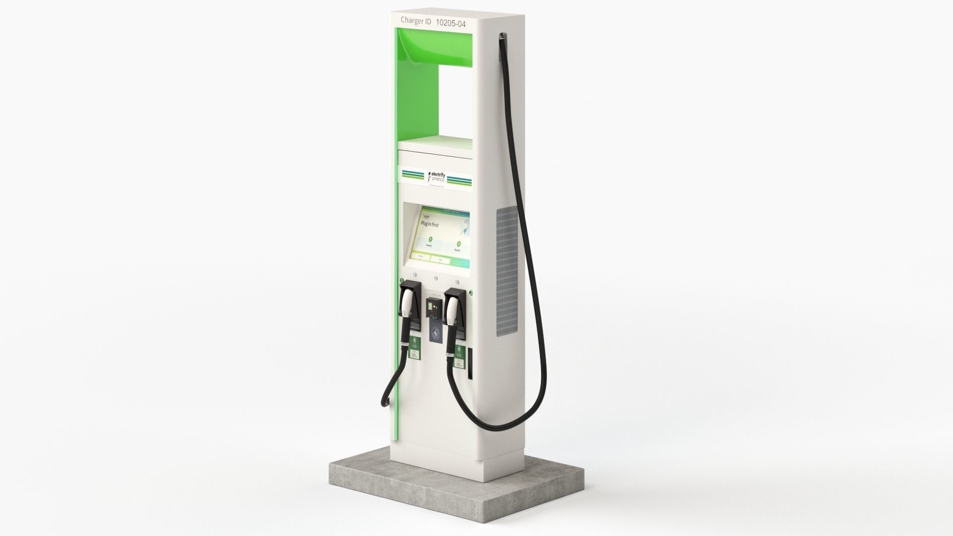 Electric Vehicle Charging Station Electrify America Part 2 3D model_1