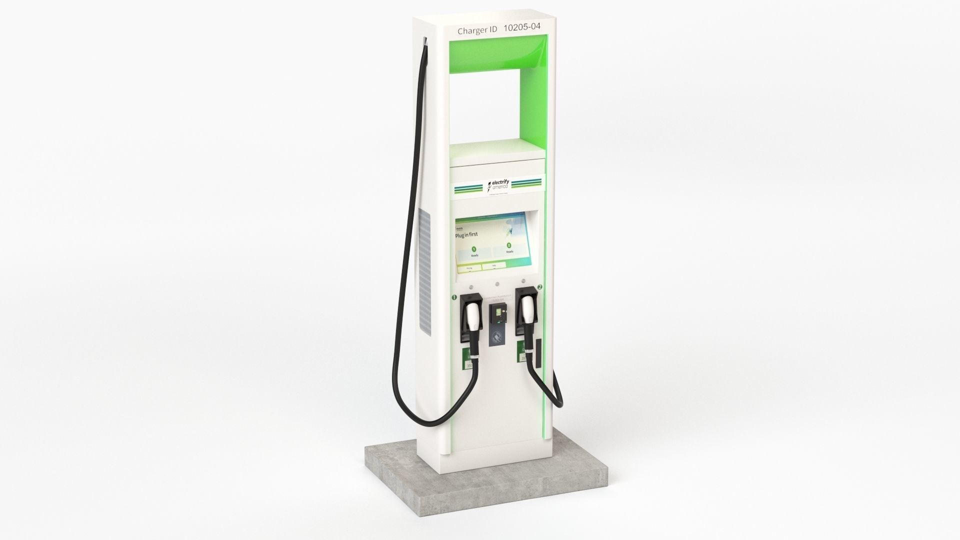 Electric Vehicle Charging Station Electrify America Part 2 3D model_17