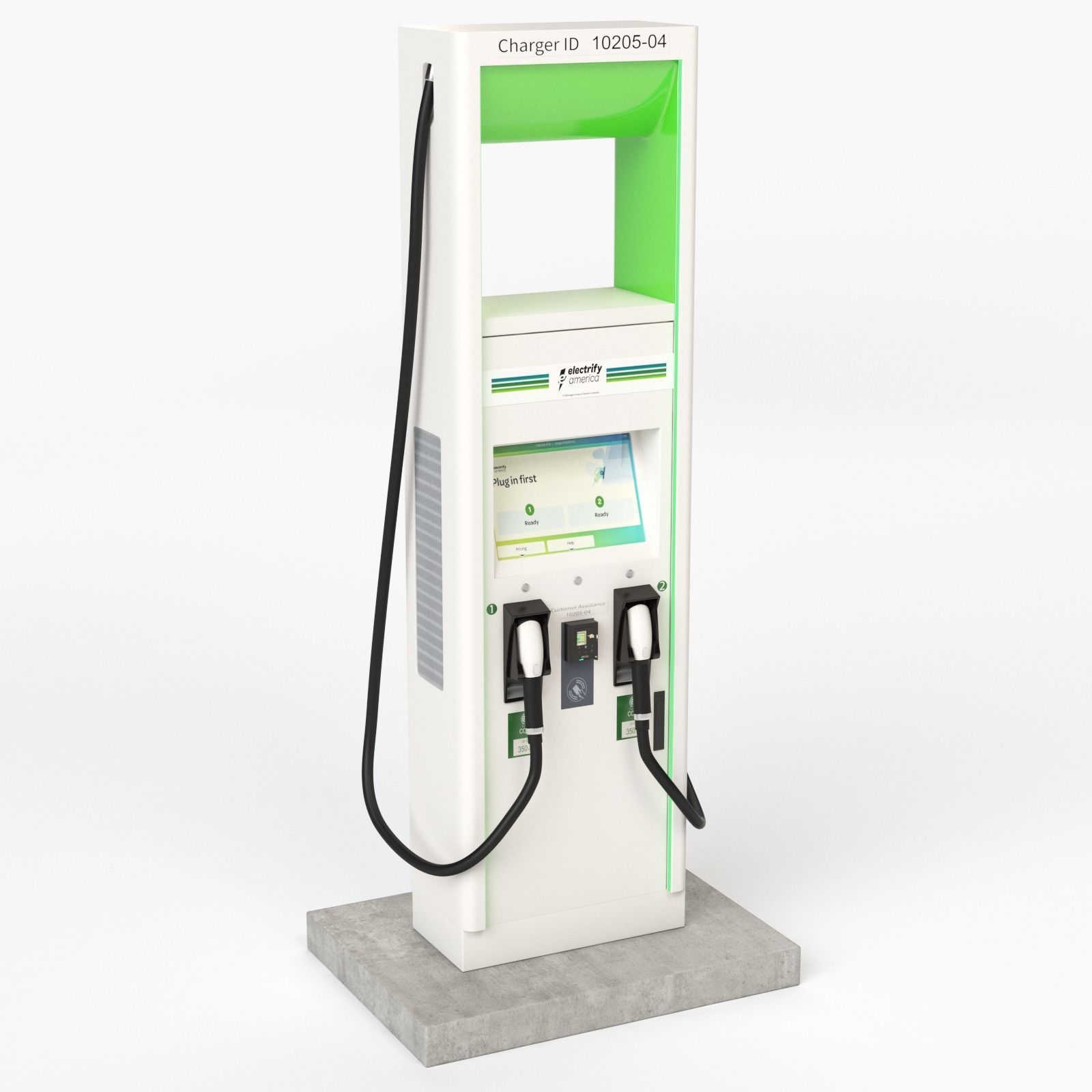Electric Vehicle Charging Station Electrify America Part 2 3D model_15