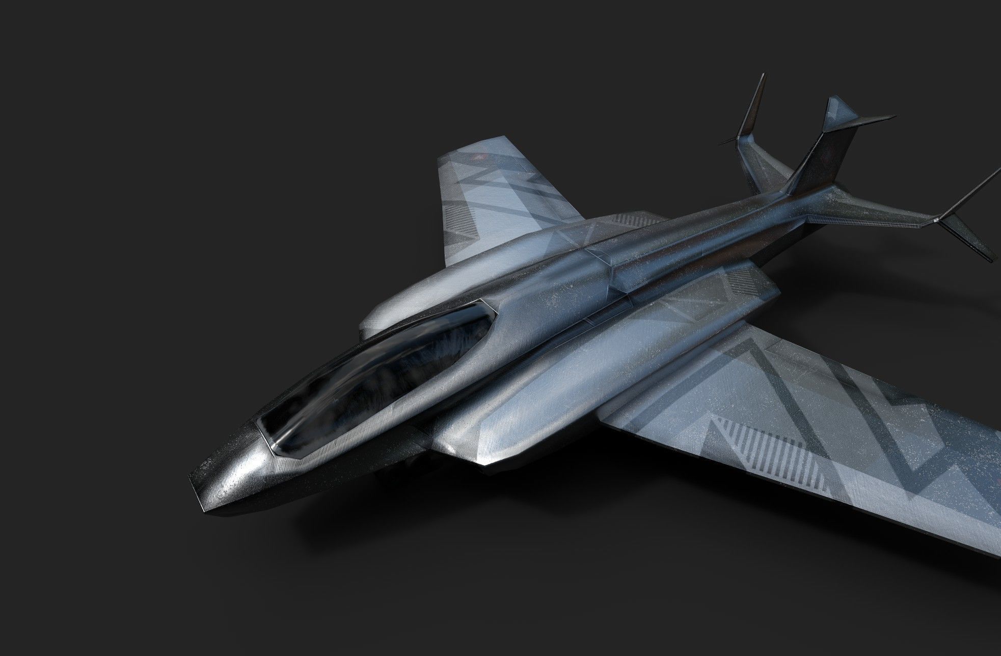 Space Freedom Fighter Low-poly 3D model_1