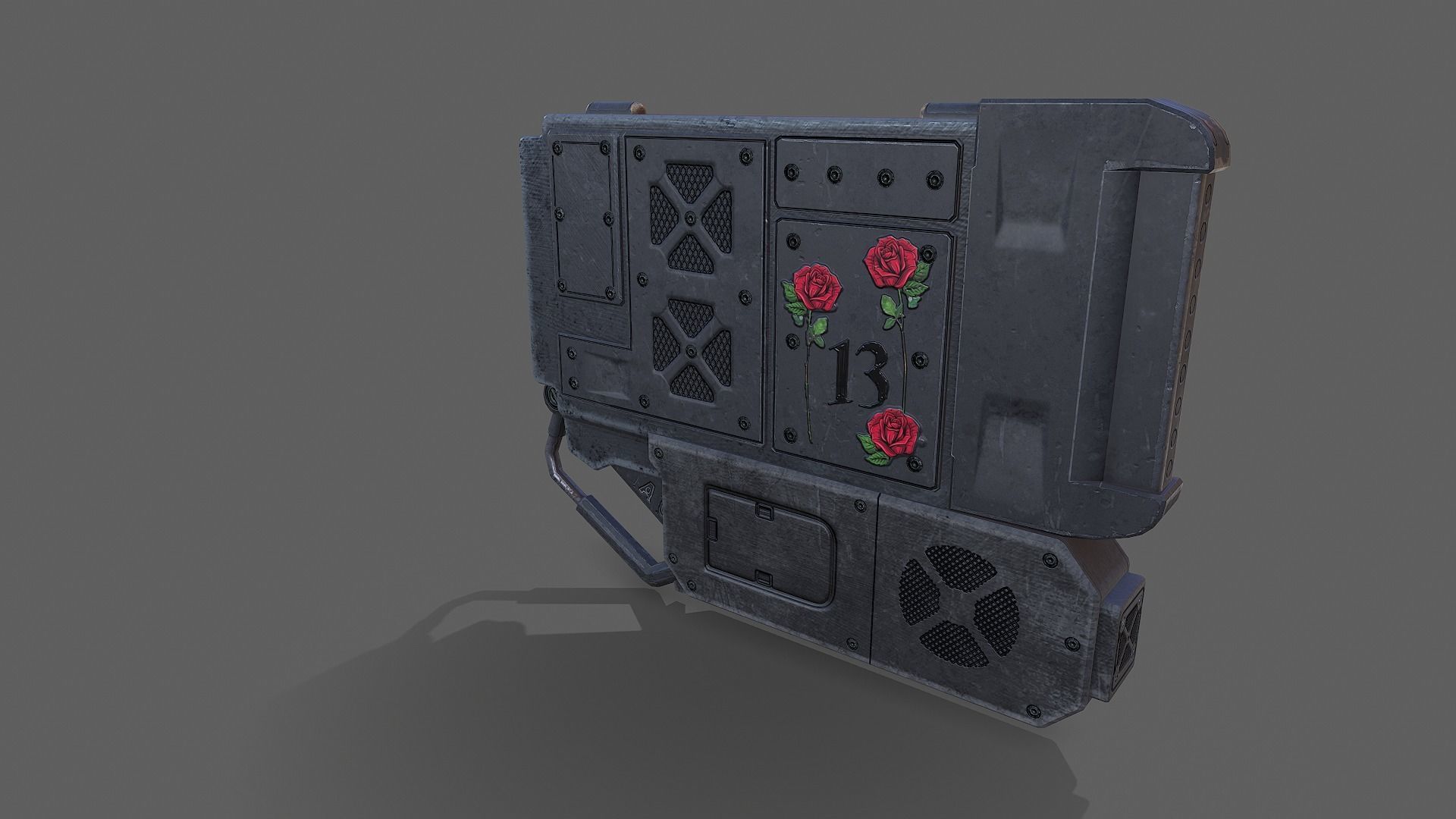 Communicators device with light Low-poly 3D model_10