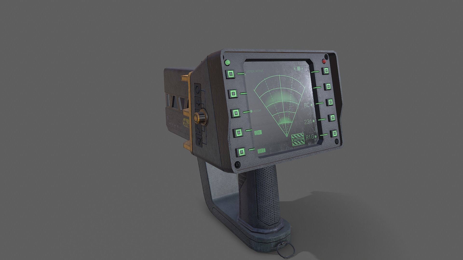 Communicators device with light Low-poly 3D model_6