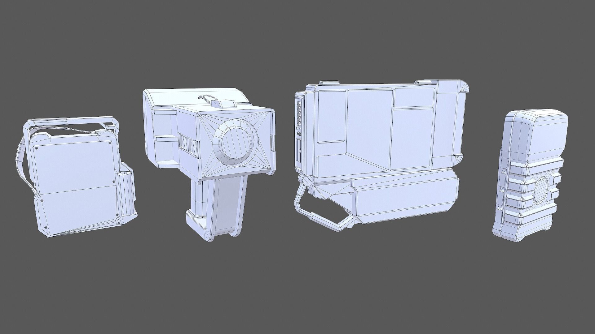 Communicators device with light Low-poly 3D model_19