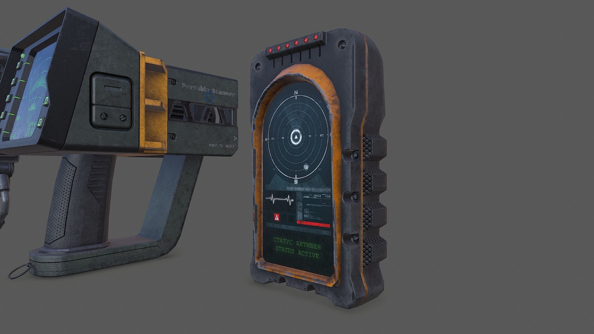 Communicators device with light Low-poly 3D model_12