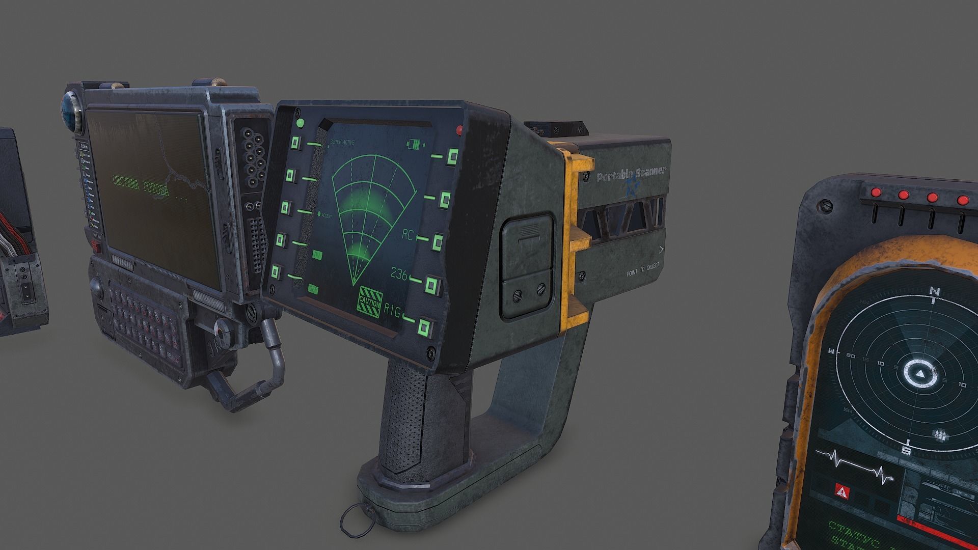 Communicators device with light Low-poly 3D model_13