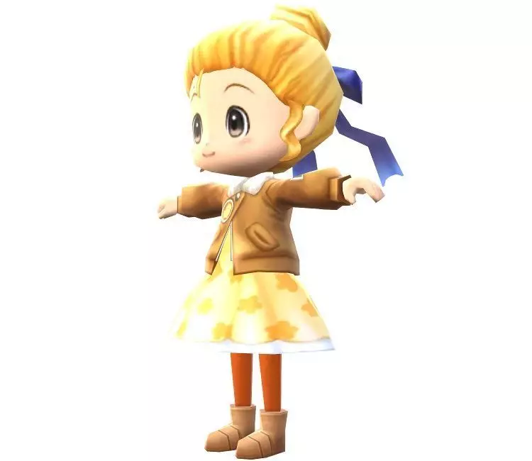 Lowpoly Character Cartoon - C12 Low-poly 3D model_0