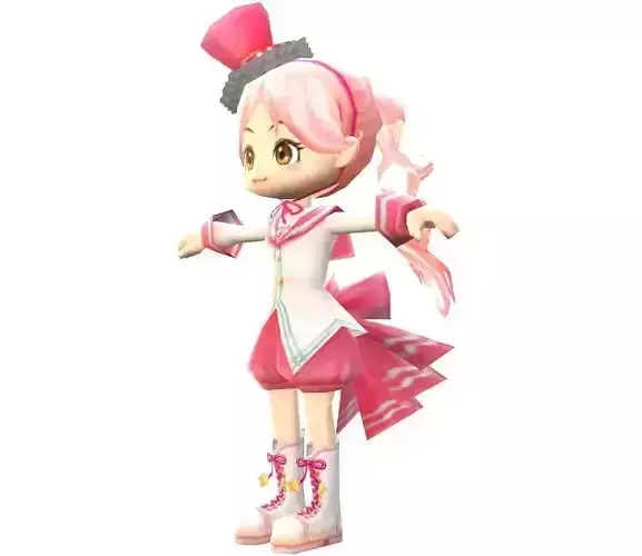 Lowpoly Character Cartoon - C17 Low-poly 3D model