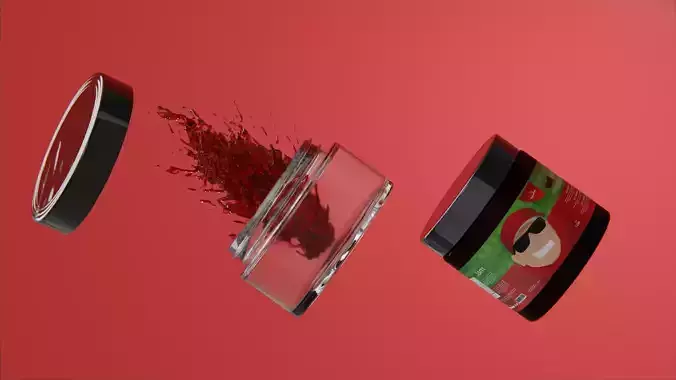 Glass crucible with label white and brown 