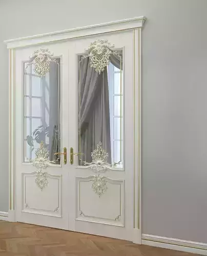 3D Model STL Door carved wooden