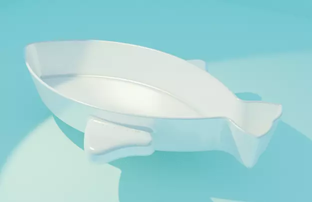 Stylish Fish Shaped Bath Tub 3D print model_0