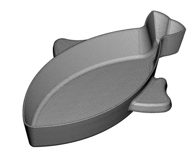 Stylish Fish Shaped Bath Tub 3D print model_2