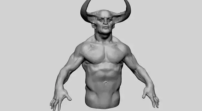 Creature Upperbody v2 3D model Creature Upperbody v2 3D model