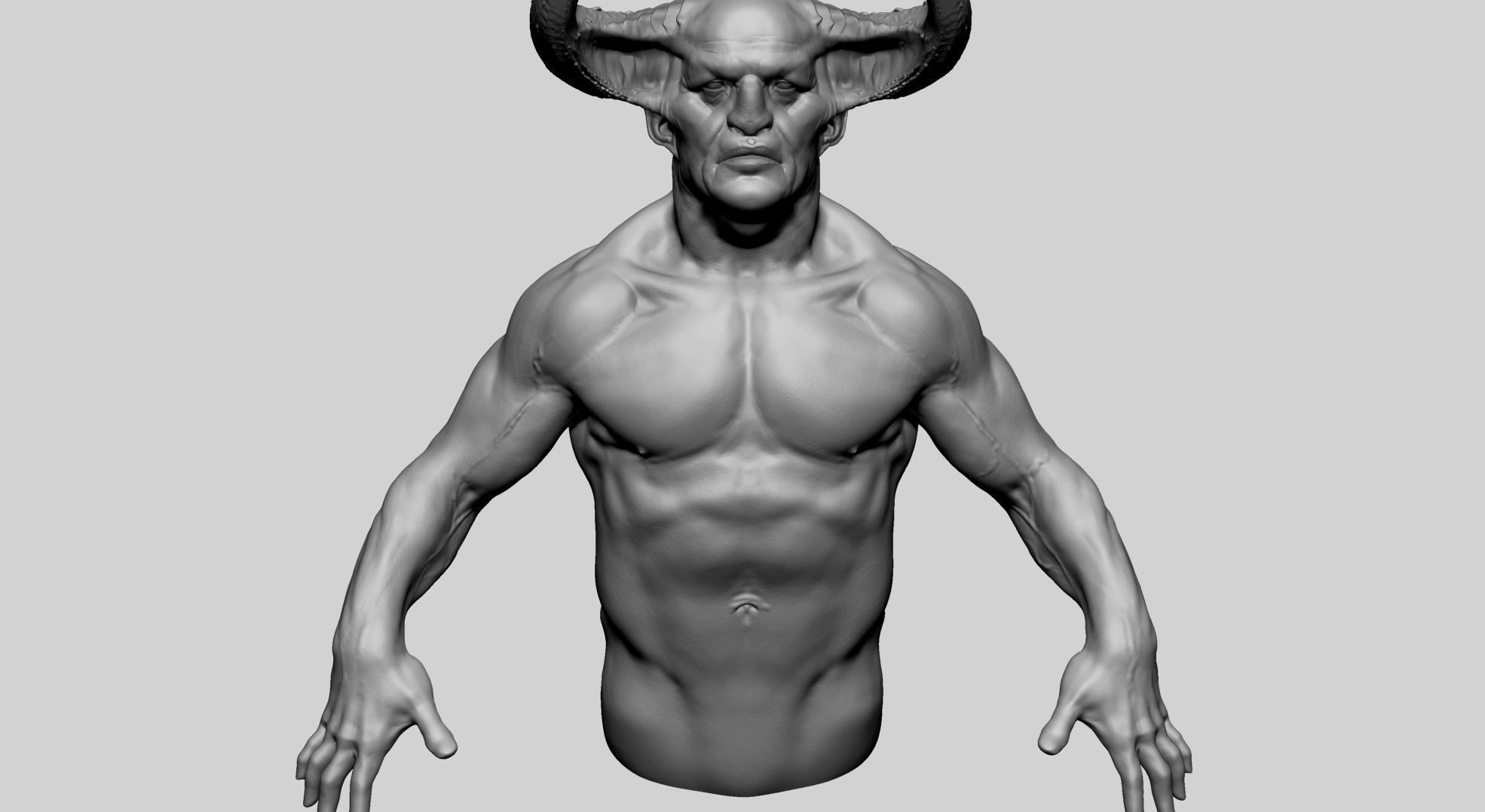 Creature Upperbody v2 3D model_6