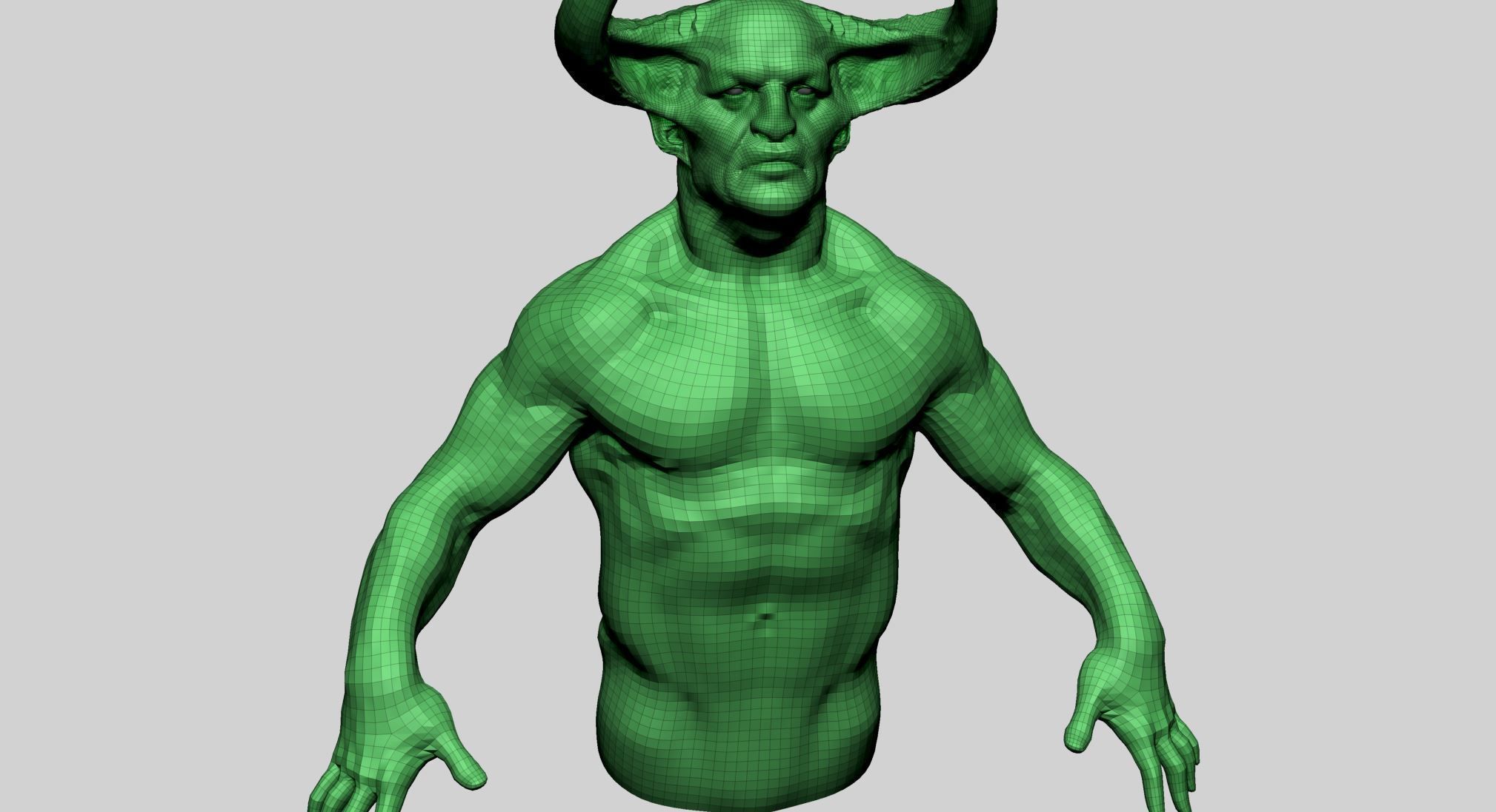 Creature Upperbody v2 3D model_9