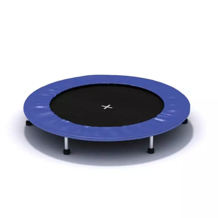 Small Blue Trampoline 3D model_0