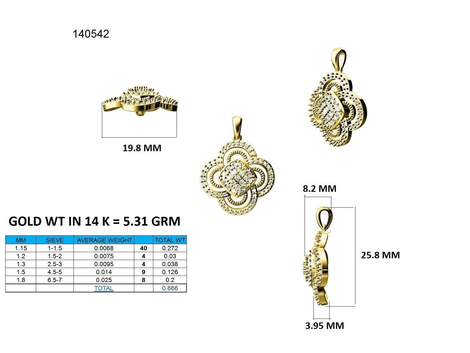 Women flower pendant 3dm stl render detail 3D print model_9