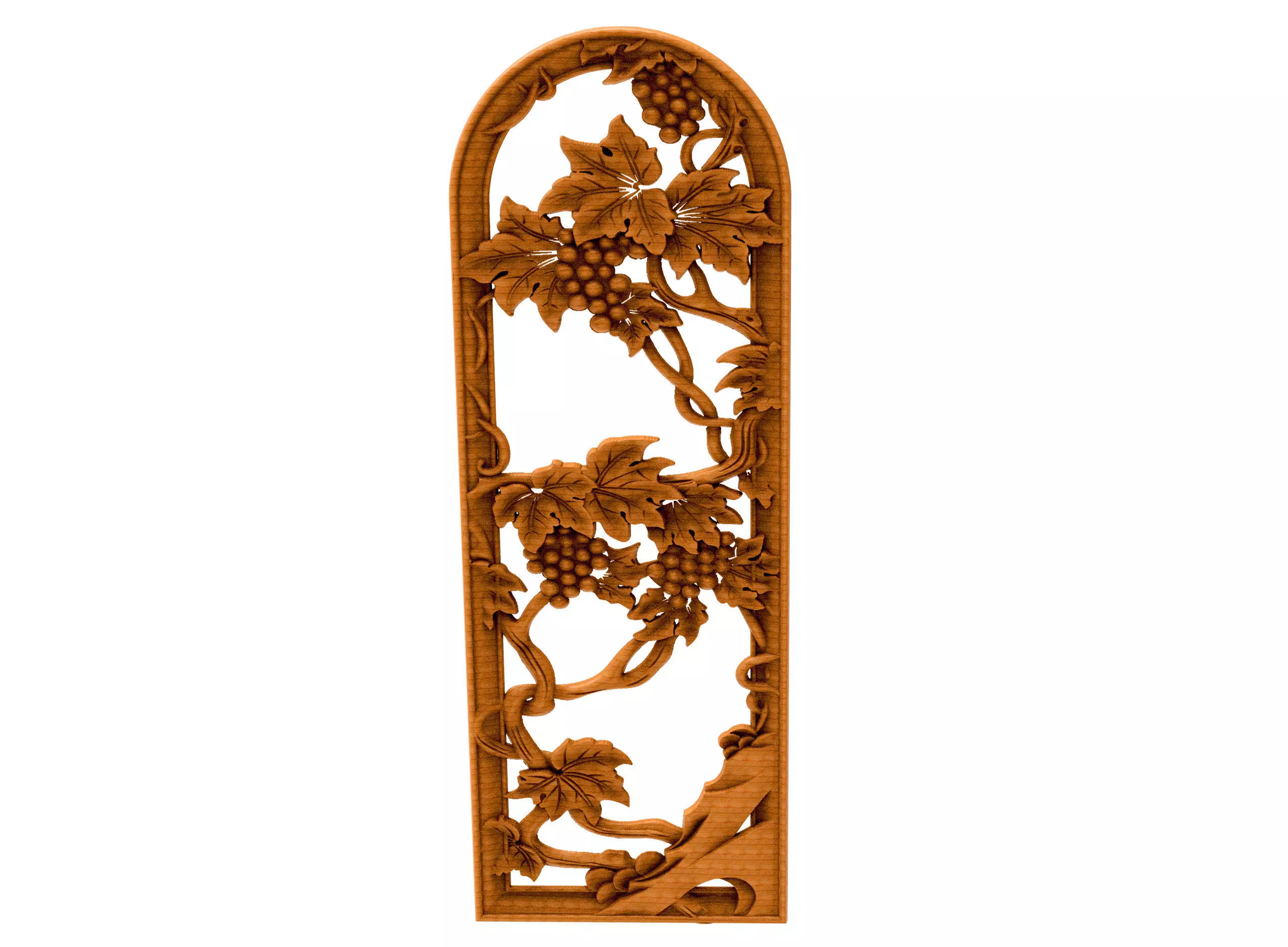 3D Model STL Door carved wooden grape vine wall art 3D model