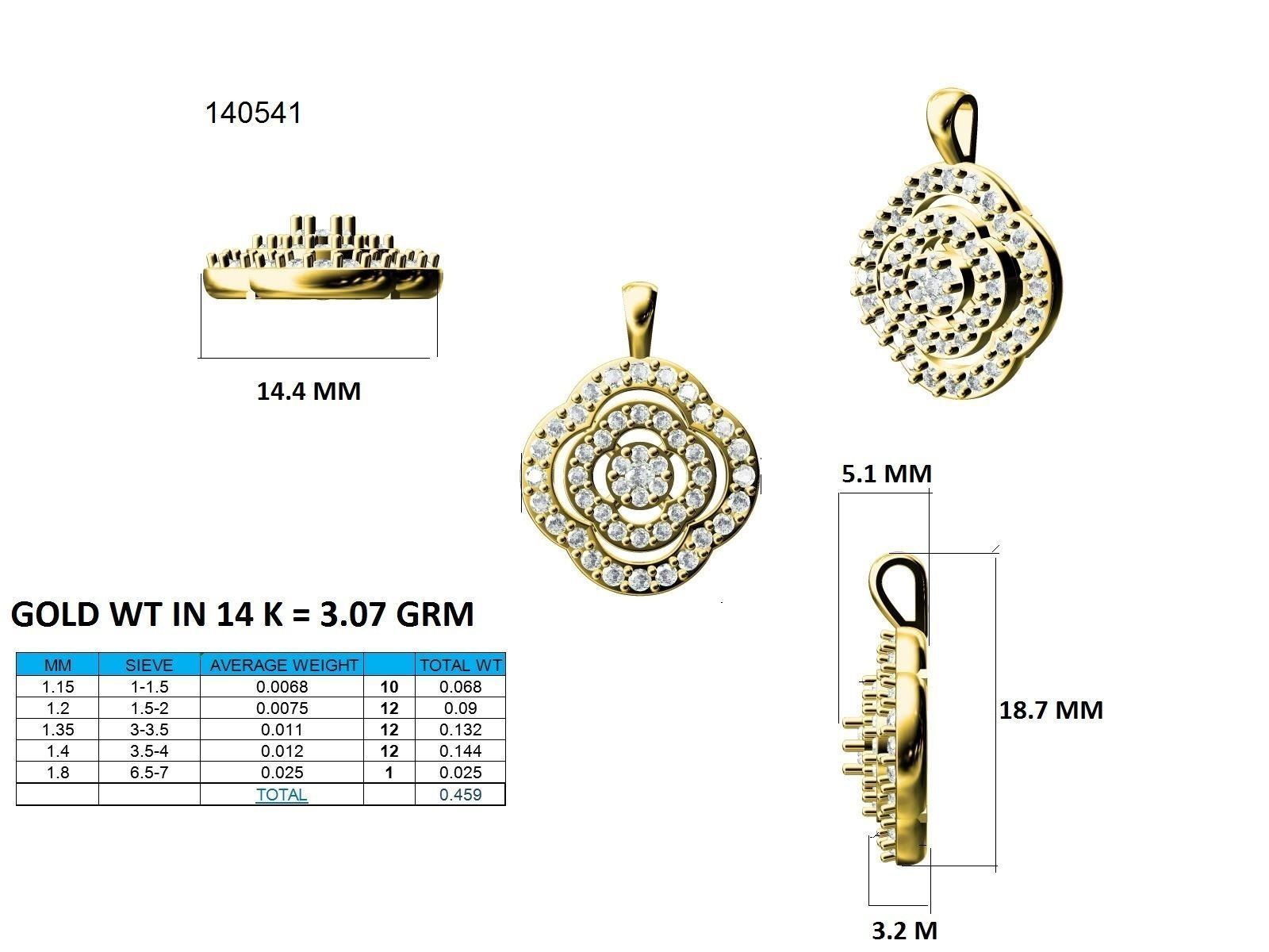 Women pendant 3dm stl render detail 3D print model_9