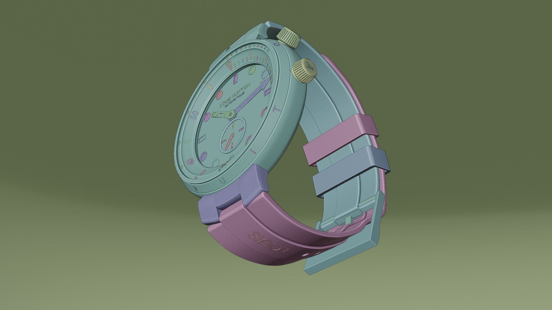 Watch 3D Model Photorealistic  Low-poly 3D model_4