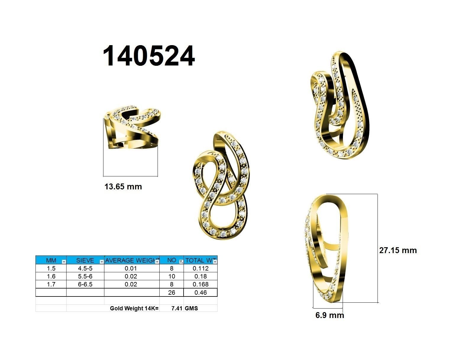 Women pendant 3dm stl render detail 3D print model_9