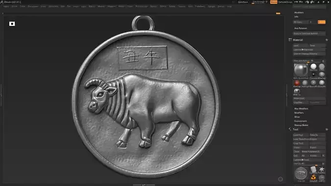Cow zodiac sign symbol 3d print model 3D print model