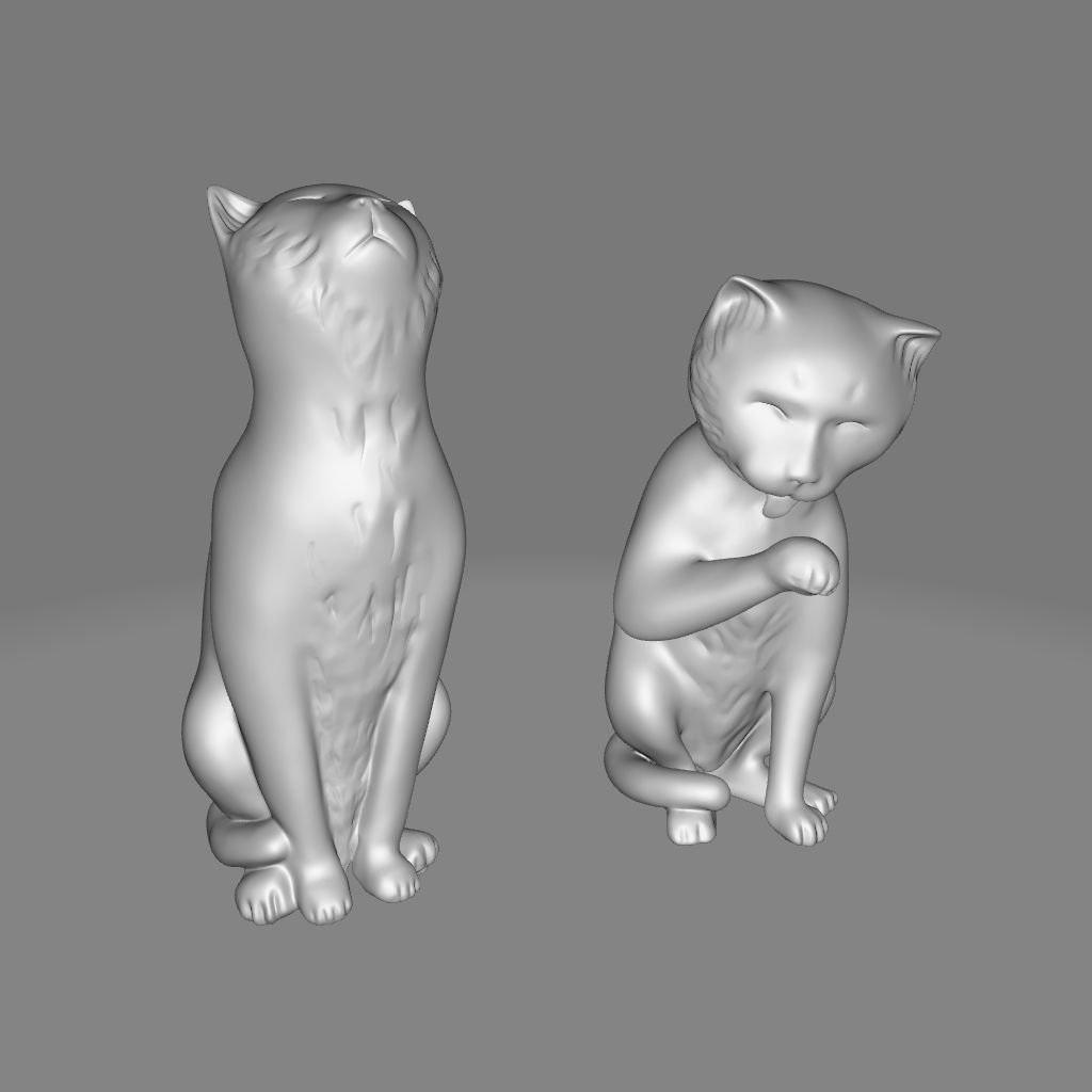 Black Mears Non-skid Bookends Animal 3D model_3