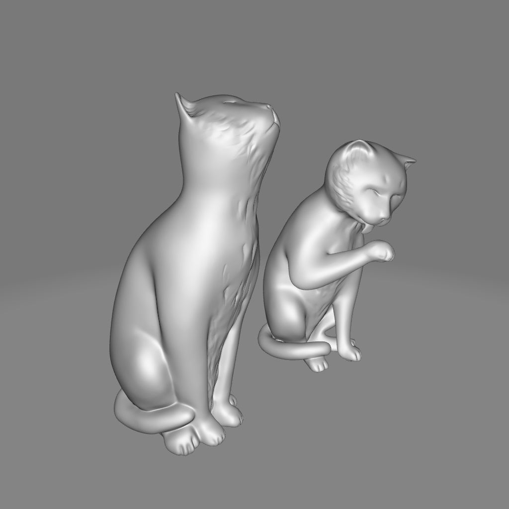 Black Mears Non-skid Bookends Animal 3D model_1