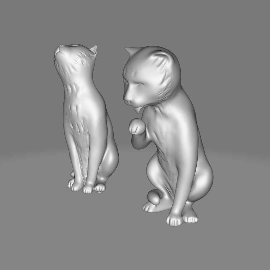 Black Mears Non-skid Bookends Animal 3D model_2