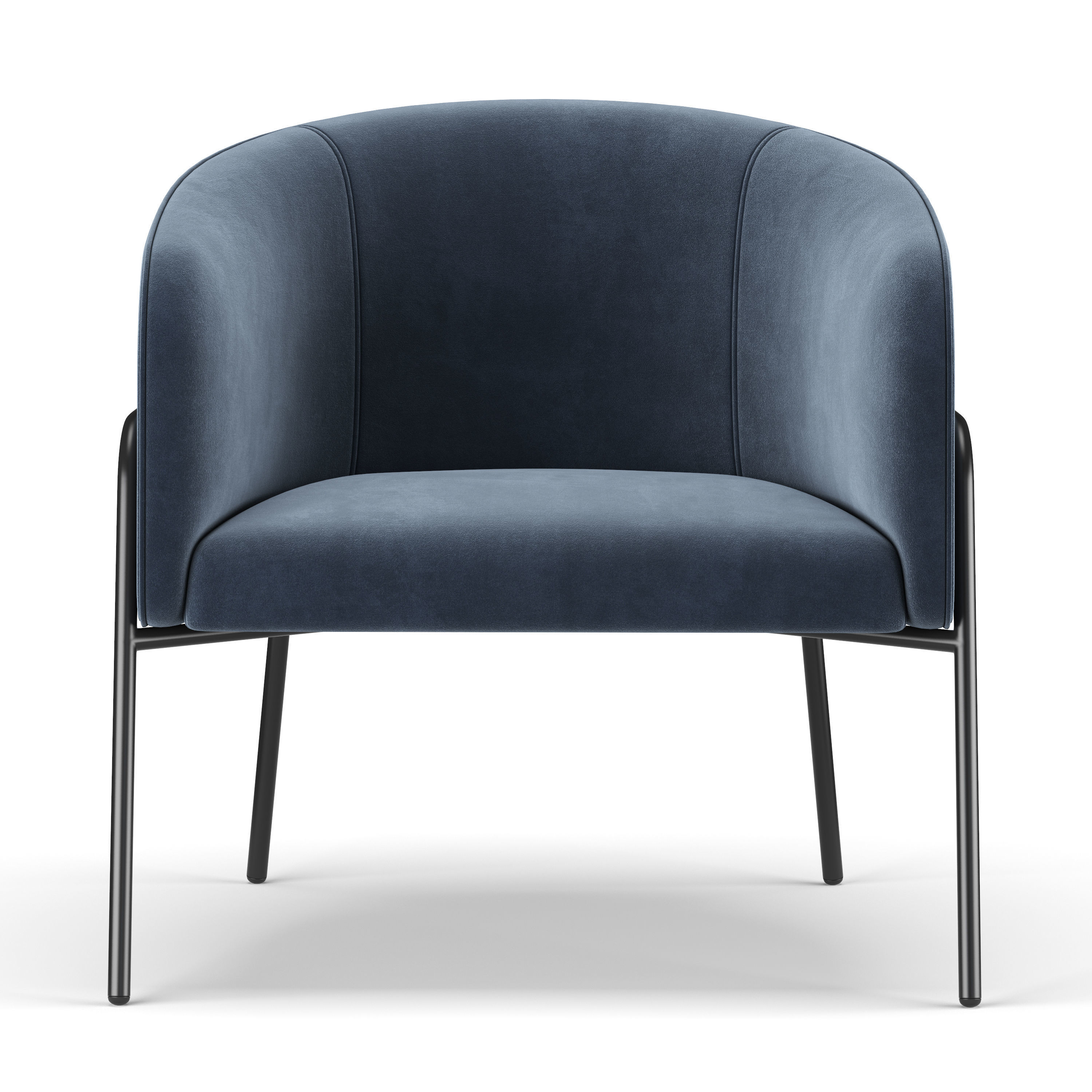 Miami 1 Seater Copper Chair 3D model_2